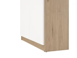 Sapateira Dtravers, Sapateira, Armário de entrada multiusos, Sapateira, 80x40 h111 cm, Carvalho e Branco