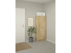 Sapateira Dtrebb, Sapateira, Armário de entrada multiusos, Sapateira, 69x35 h170 cm, Carvalho