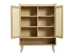 Sapateira em madeira com 2 portas em verga e várias prateleiras 80x35x105cm