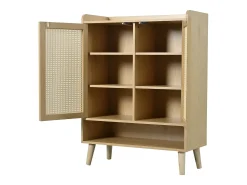 Sapateira em madeira com 2 portas em verga e várias prateleiras 80x35x105cm