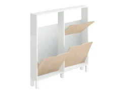 Sapateira estreita para corredor carvalho branco Mary 98x97x17 cm