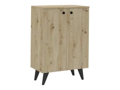 Sapateira haaus Luton, 2 Portas, Carvalho Artisan, 62 x 35 x 90 cm