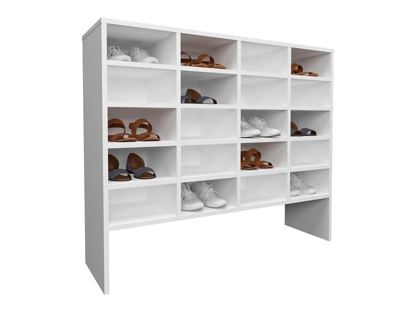 Sapateira haaus Tisso, 20 Prateleiras, Branco, 104 x 30 x 100 cm