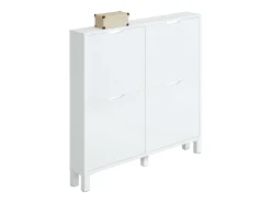 Sapateira Mary Narrow White para corredor, 97x98x17 cm