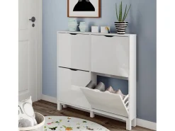 Sapateira Mary Narrow White para corredor, 97x98x17 cm