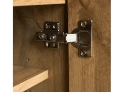 Sapateira moderna com 5 compartimentos, armário de armazenamento com 2 portas, cor madeira
