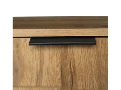 Sapateira moderna com 5 compartimentos, armário de armazenamento com 2 portas, cor madeira