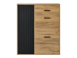 Sapateira moderna com 1 gaveta + 2 sapateiras dobráveis + 1 porta - 80 x 24 x 95,5 - aglomerado - natural