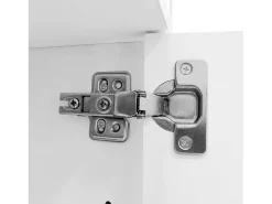 Sapateira moderna com 2 gavetas e 2 portas 80×35×105 cm Amplo espaço de arrumação com luzes LED Branco