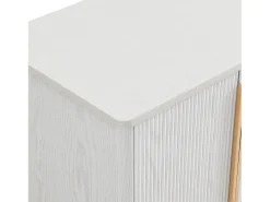 Sapateira moderna com 2 portas e compartimento aberto - 60 x 40 x 61 cm - puxadores dourados - MDF - branca