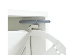 Sapateira moderna com frentes brilhantes, portas de prateleiras ajustáveis, LEDs coloridos, branco