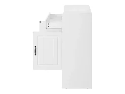 Sapateira moderna com prateleiras ajustáveis + 1 gaveta + 2 portas - 75 x 36 x 95,5 cm - aglomerado - branco
