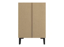Sapateira moderna para hall de entrada - 60 x 34,5 x 95 cm - com 2 portas e prateleiras ajustáveis - aglomerado - branca