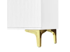 Sapateira multifuncional com puxador, Aparador com 2 gavetas e 2 portas, Branco