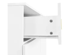 Sapateira multifuncional com puxador, Aparador com 2 gavetas e 2 portas, Branco