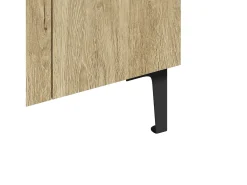 Sapateira na cor madeira com 2 portas - prateleiras ajustáveis ​​​​60 × 34,5 x 95 cm