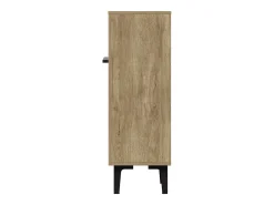 Sapateira na cor madeira com 2 portas - prateleiras ajustáveis ​​​​60 × 34,5 x 95 cm