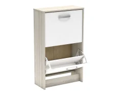Sapateira Nano 2 Portas Carvalho Shannon e Branco Pérola 91x54x24 cm