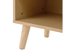 Sapateira natural com 3 portas em verga e 1 gaveta, puxador em metal 120x35x106cm