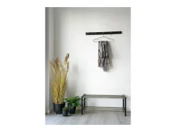 Sapateira Padova, Preto, 78x34x32 cm, Kendra Home