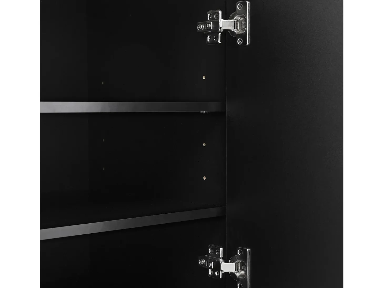 Sapateira preta com iluminação LED - Sapateira com 3 portas e 1 gaveta - prateleiras ajustáveis