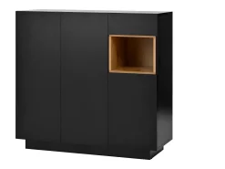 Sapateira preta com iluminação LED - Sapateira com 3 portas e 1 gaveta - prateleiras ajustáveis