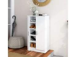 Sapateira Rhin Hallway Moderna em Branco Fosco