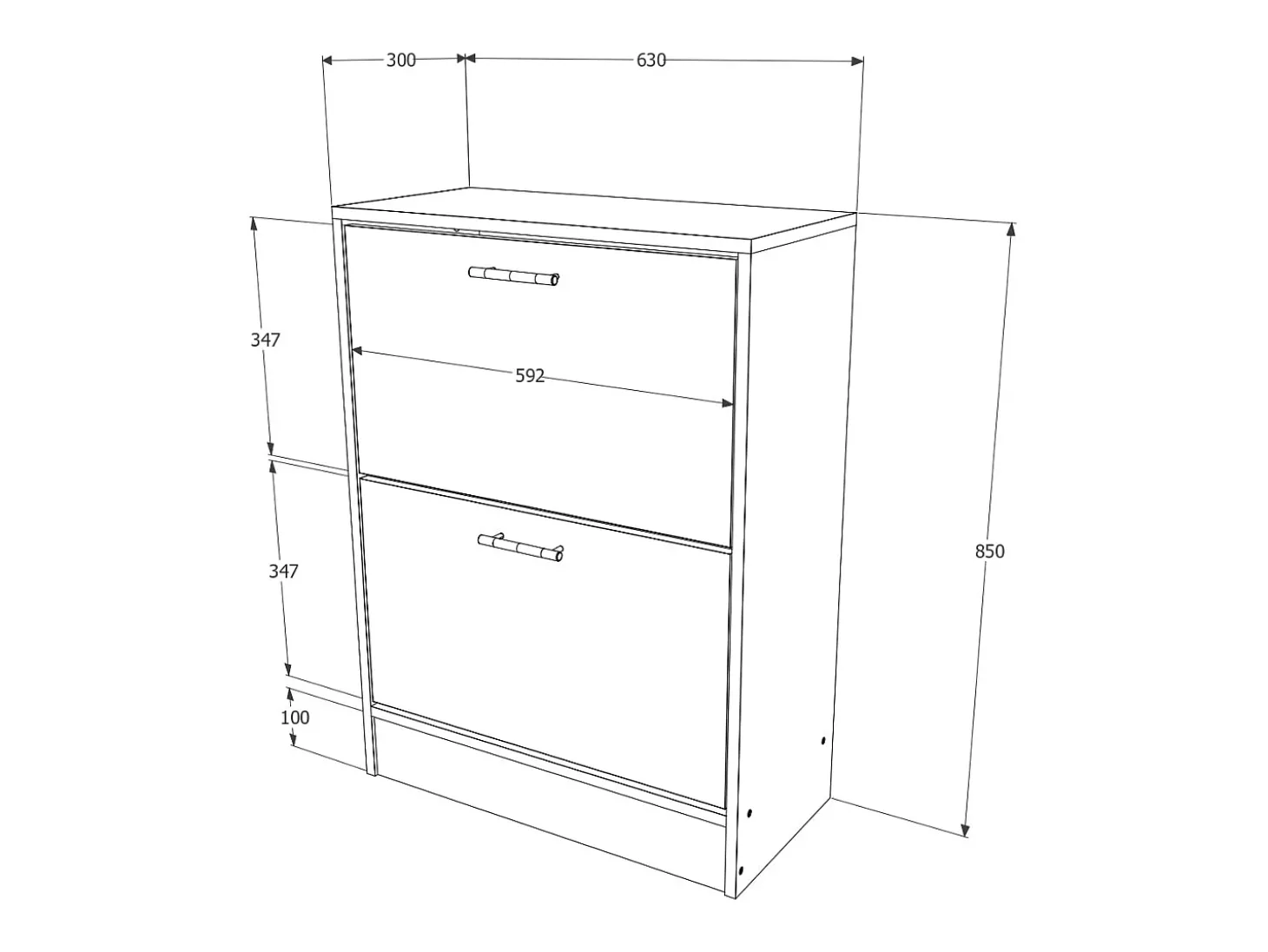 Sapateira Rin, 2 portas, branco, 63 x 30 x 85 cm