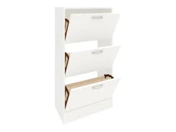 Sapateira Rin, 3 portas, branco, 63 x 30 x 120 cm