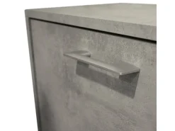 Sapateira Rosa, Móvel de entrada multiuso com 4 portas sanfonadas, Sapateira de dupla profundidade, 100% Fabricado na Itália, 67x28h147 cm, Cimento