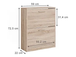Sapateira sonoma 59x22x72.5 gizmo