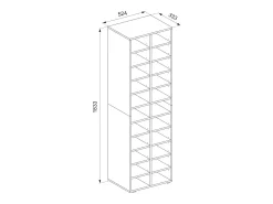 Sapateira sonoma 52.4x33.3x183.3 paris