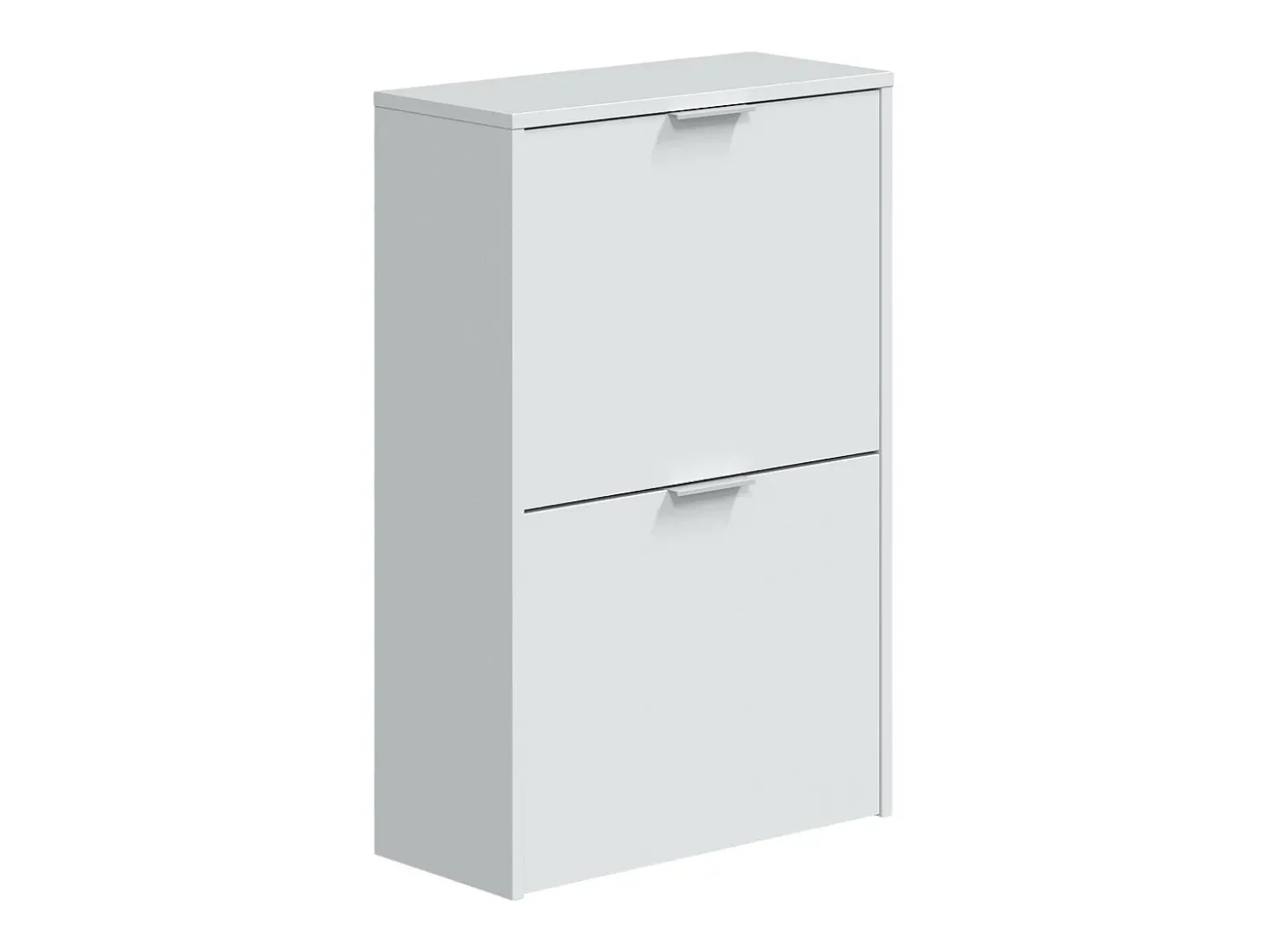 Sapateira Valdosta, Sapateira economizadora de espaço com 2 portas, Sapateira de entrada, Armário sapateira, 50x22h76 cm, Branco