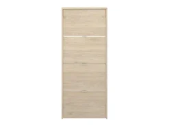 Sapateira Vettore, sapateira de entrada que economiza espaço, sapateira com 4 portas dobráveis, 61x25h149 cm, carvalho