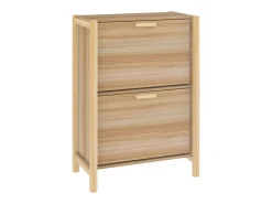 Sapateira VidaXL em Madeira de Engenharia 57,5x33x80 cm Natural