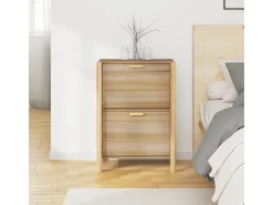 Sapateira VidaXL em Madeira de Engenharia 57,5x33x80 cm Natural