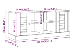 Sapateira VIGO 106x35x45 cm madeira de pinho maciça