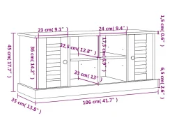 Sapateira VIGO 106x35x45 cm madeira de pinho maciça