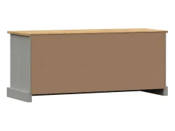 Sapateira VIGO 106x35x45 cm madeira de pinho maciça cinzento