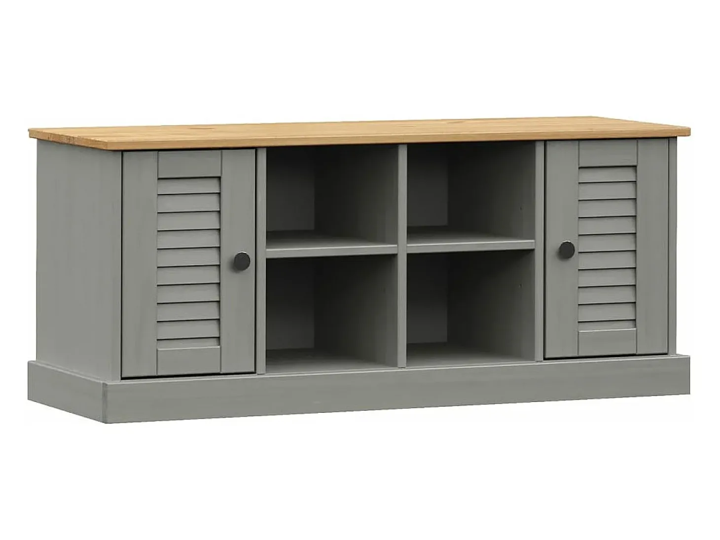 Sapateira VIGO 106x35x45 cm madeira de pinho maciça cinzento