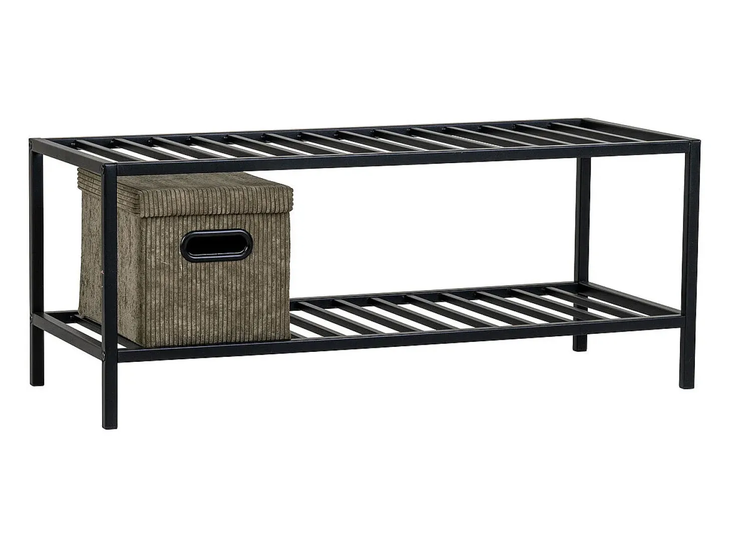 Sapateira Vita, Preto, 34x79x32 cm, Kendra Home