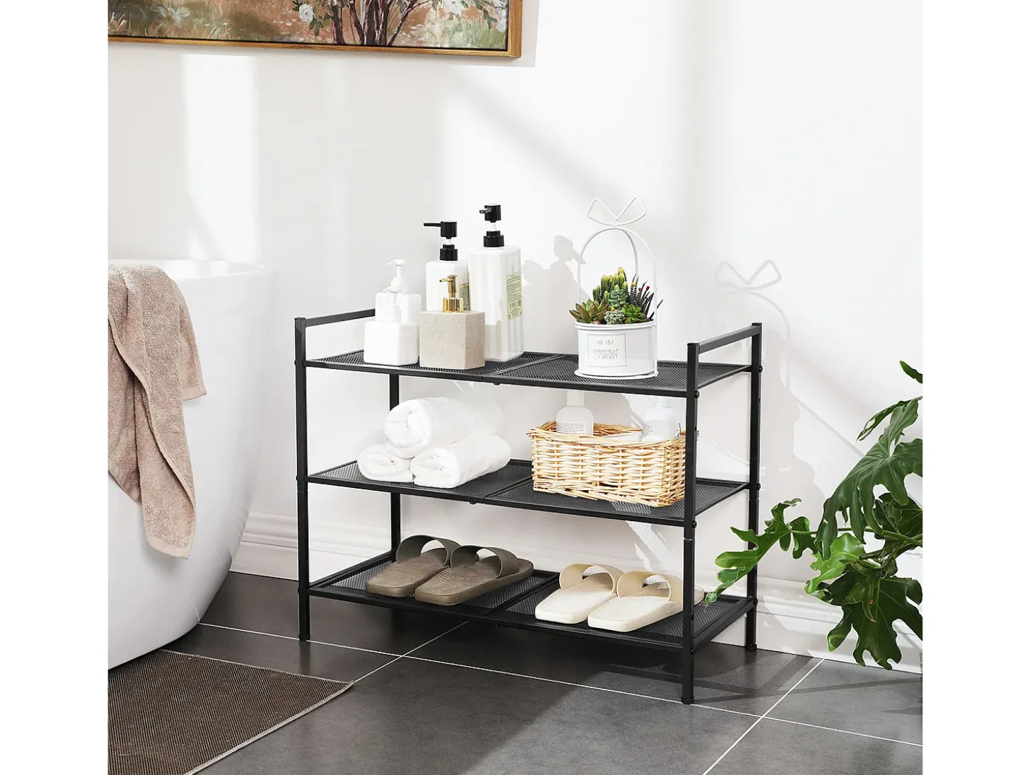 Sapateira 68,5x28,5x53 cm preta