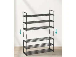 Sapateira 30x92x54 cm preta