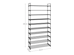 Sapateira 30x94x206 cm Preto