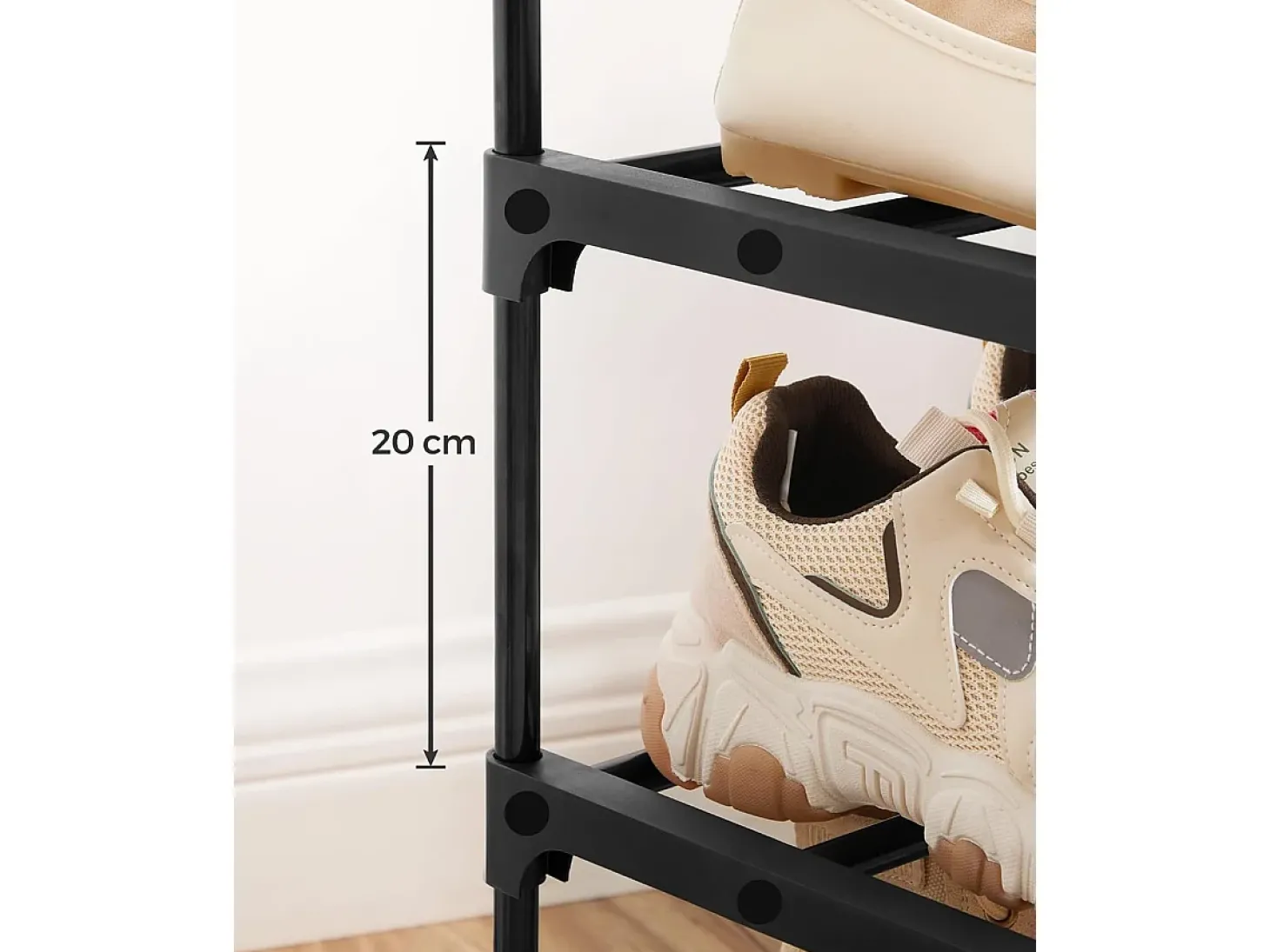Sapateira 30x94x206 cm Preto