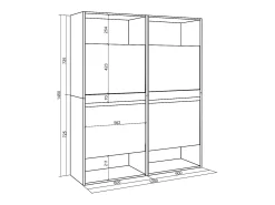 Sapateira, 120x35x145cm, Para quarto, dormitório, Armário de Sapatos, Branco