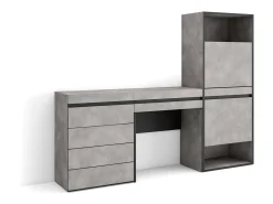Sapateira, 187x35x145cm, Para quarto, dormitório, Cómoda, Toucador, Cimento