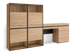 Sapateira, 247x35x145cm, Para quarto, dormitório, Cómoda, Toucador, Carvalho