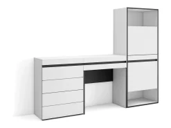 Sapateira, 187x35x145cm, Para quarto, dormitório, Cómoda, Toucador, Branco