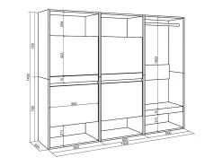 Sapateira, 180x35x145cm, Para quarto, dormitório, Roupeiro aberto, Branco